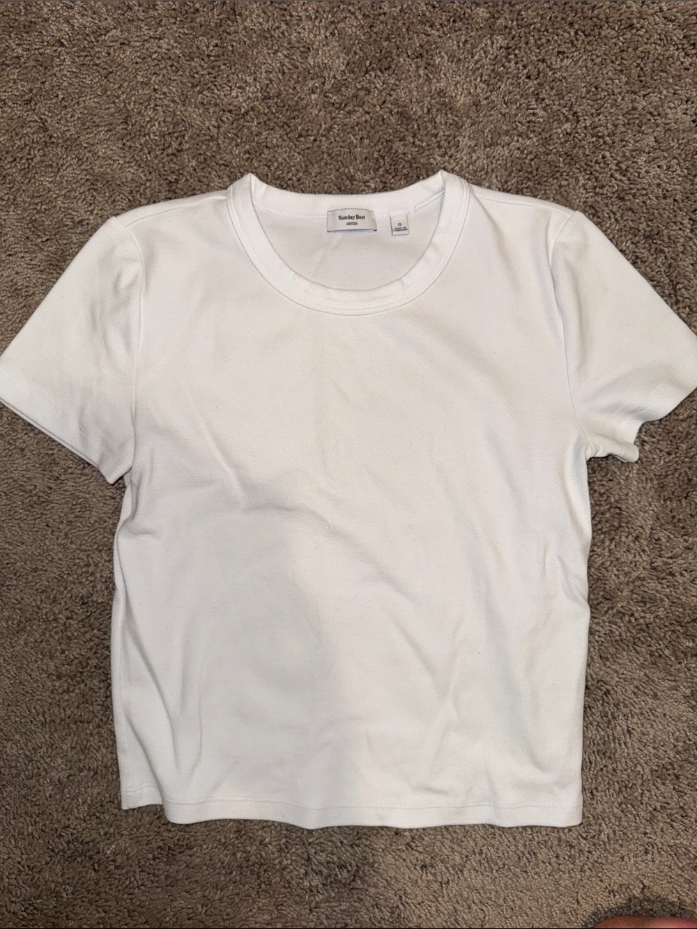 Sunday Best White Short Sleeve Crew Tee